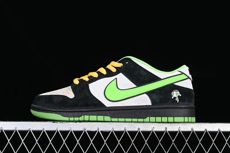 All Categories Nk SB Dunk Series Nk SB Dunk Low Low-top sneakers The Powerpuff Girls x Nk Dunk SB Low Powerpuff Girls joint black and green SB low-top casual sneakers GP5532-063